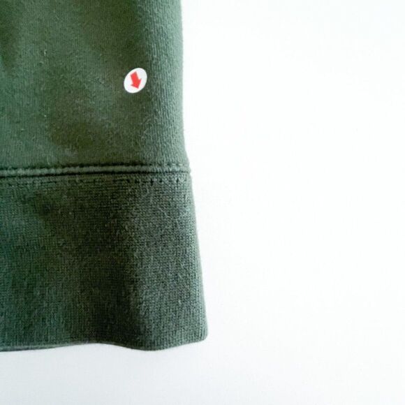 Roots Jacket Men's Hoodie Zip Up Kangaroo Pocket Olympic Logo Green White Sz XL - Picture 7 of 7